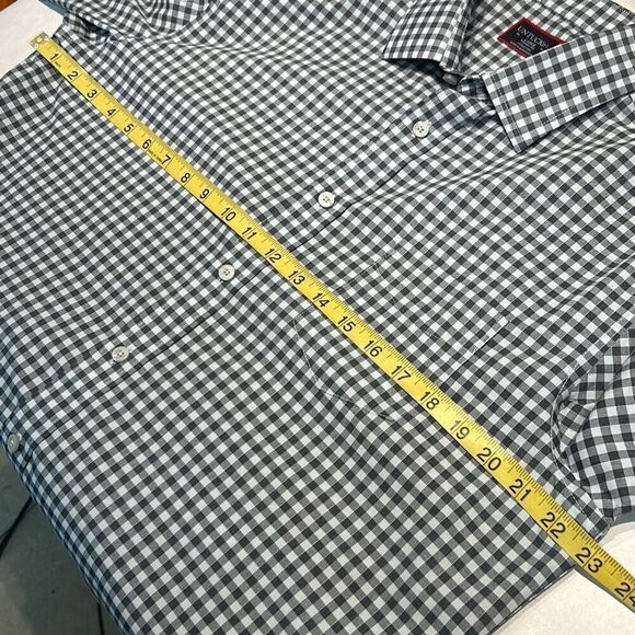 UnTuckIt Men’s Alden Button Front Shirt Sz Large Blue Plaid Long Slv Wrinkle Fre - Picture 5 of 6